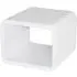 Cariel Square Lamp Table - White, High Gloss