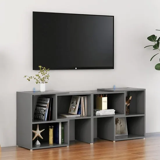 Carillo TV Stand with Shelves - Grey, Engineered Wood image