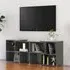 Carillo TV Stand with Shelves - Grey, High Gloss