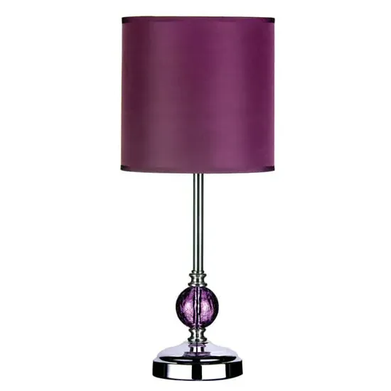 Carko Table Lamp - Purple, Chrome image