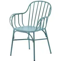Carla Outdoor Aluminium Arm Chair - Light Blue