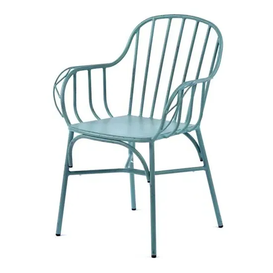 Carla Outdoor Aluminium Arm Chair - Light Blue image