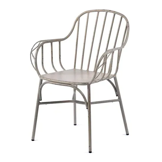 Carla Outdoor Aluminium Arm Chair - White