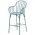 Carla Outdoor Aluminium Vintage Bar Chair - Light Blue
