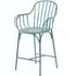 Carla Outdoor Mid Height Arm Chair - Light Blue, Aluminium