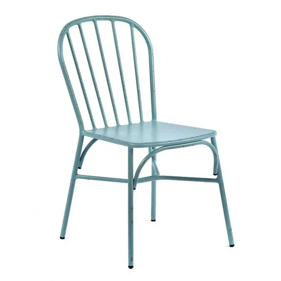 Carla Outdoor Side Chair - Light Blue, Aluminium