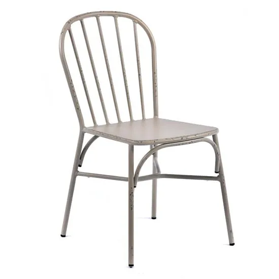 Carla Outdoor Side Chair - White, Aluminium