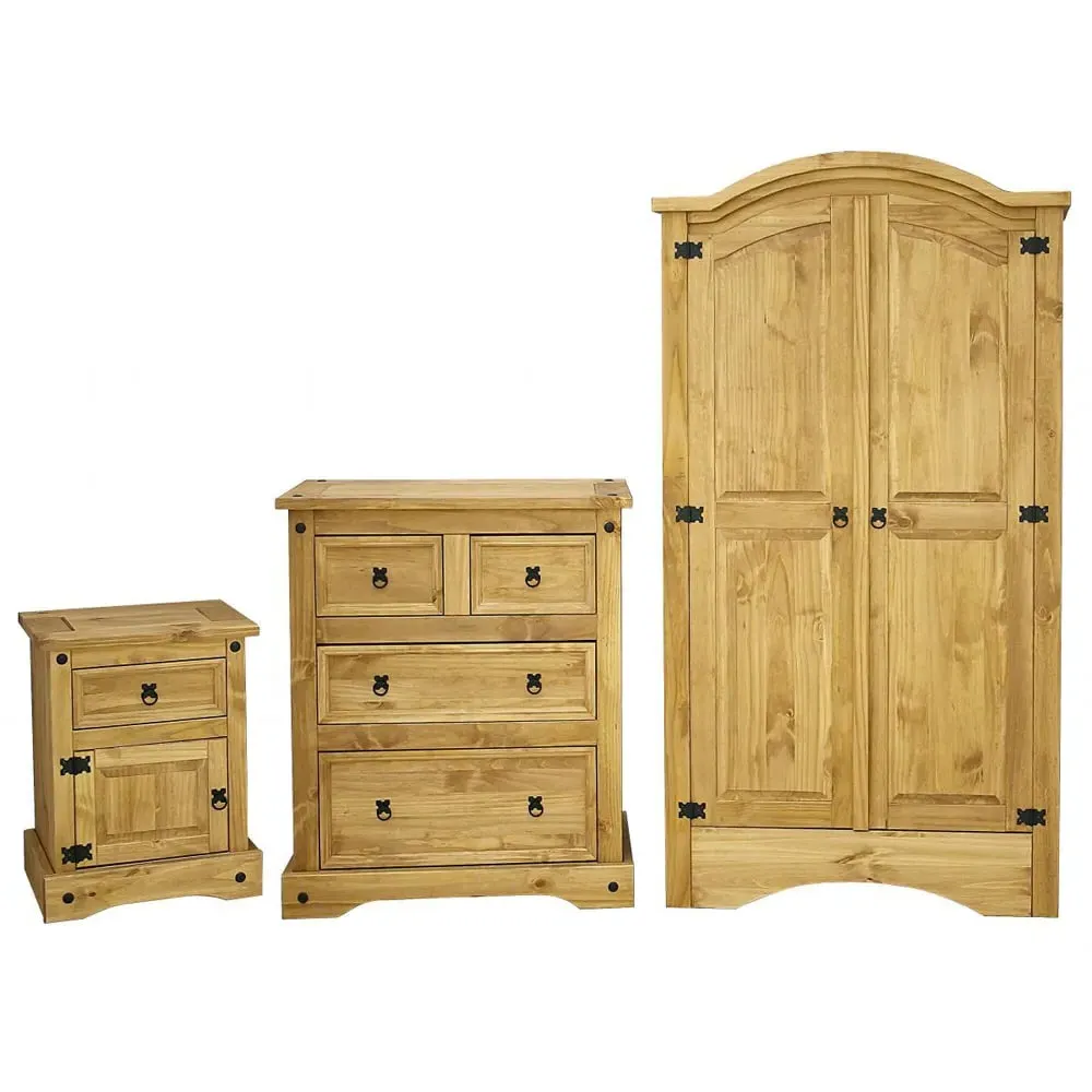 Carlen 2-Door Bedroom Set - Distressed Oak image