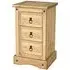 Carlen 3-Drawer Bedside Cabinet - Distressed Oak