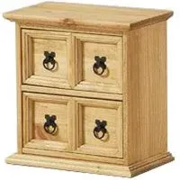 Carlen 4-Drawer Storage Cabinet - Distressed Oak