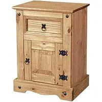 Carlen Bedside Cabinet with 1 Door - Distressed Oak