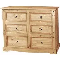 Carlen Chest of 6 Drawers - Waxed Light Pine