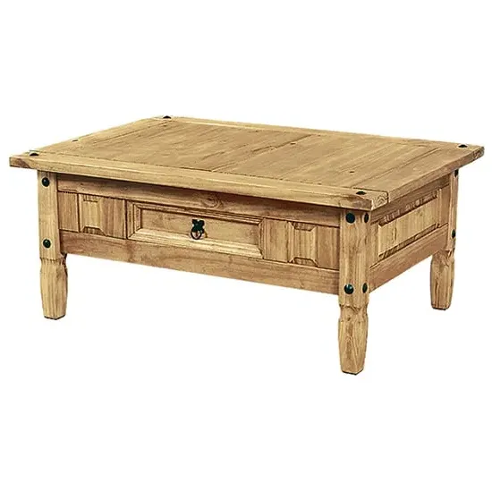 Carlen Coffee Table with Drawer - Light Pine image