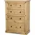 Carlen Tall Chest of 4 Drawers - Light Pine