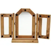 Carlen Triple Vanity Mirror - Distressed Oak