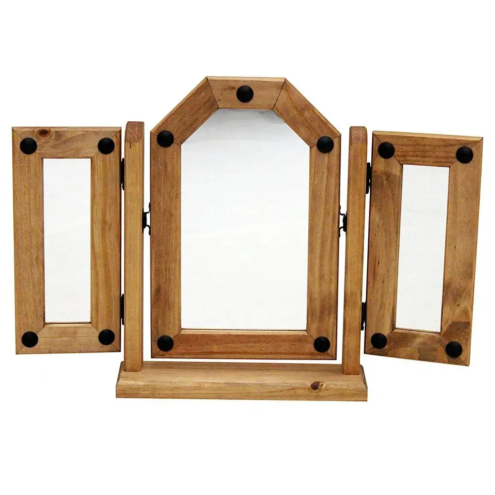 Carlen Triple Vanity Mirror - Distressed Oak image