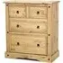 Carlen Wide Chest of 4 Drawers - Light Pine