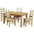 Carlen Wooden Dining Set with 4 Chairs - Light Pine