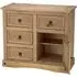 Carlen Wooden Sideboard with 1 Door 4 Drawers - Distressed Oak
