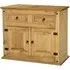 Carlen Wooden Sideboard with 2 Doors 2 Drawers - Distressed Oak