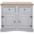 Carlen Wooden Sideboard with 2 Doors 2 Drawers - Grey Oak