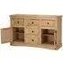 Carlen Wooden Sideboard with 2 Doors 5 Drawers - Distressed Oak