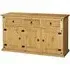 Carlen Wooden Sideboard with 3 Doors 3 Drawers - Distressed Oak