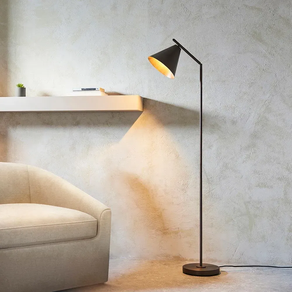 Carlisle Adjustable Floor Lamp - Antique Bronze, Metal product