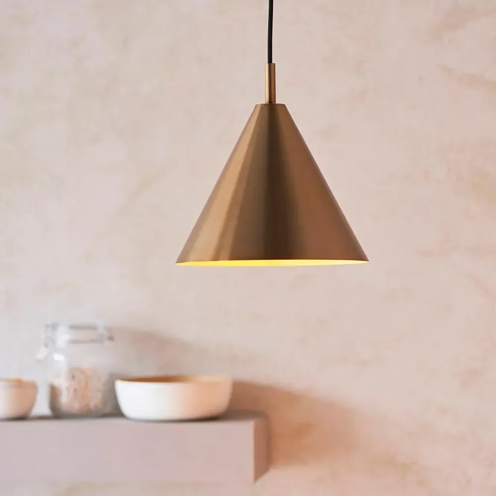 Carlisle Metal Pendant Ceiling Light - Antique Brass image