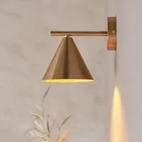 Carlisle Metal Wall Light with Adjustable Arm - Antique Brass