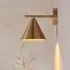 Carlisle Metal Wall Light with Adjustable Arm - Antique Brass