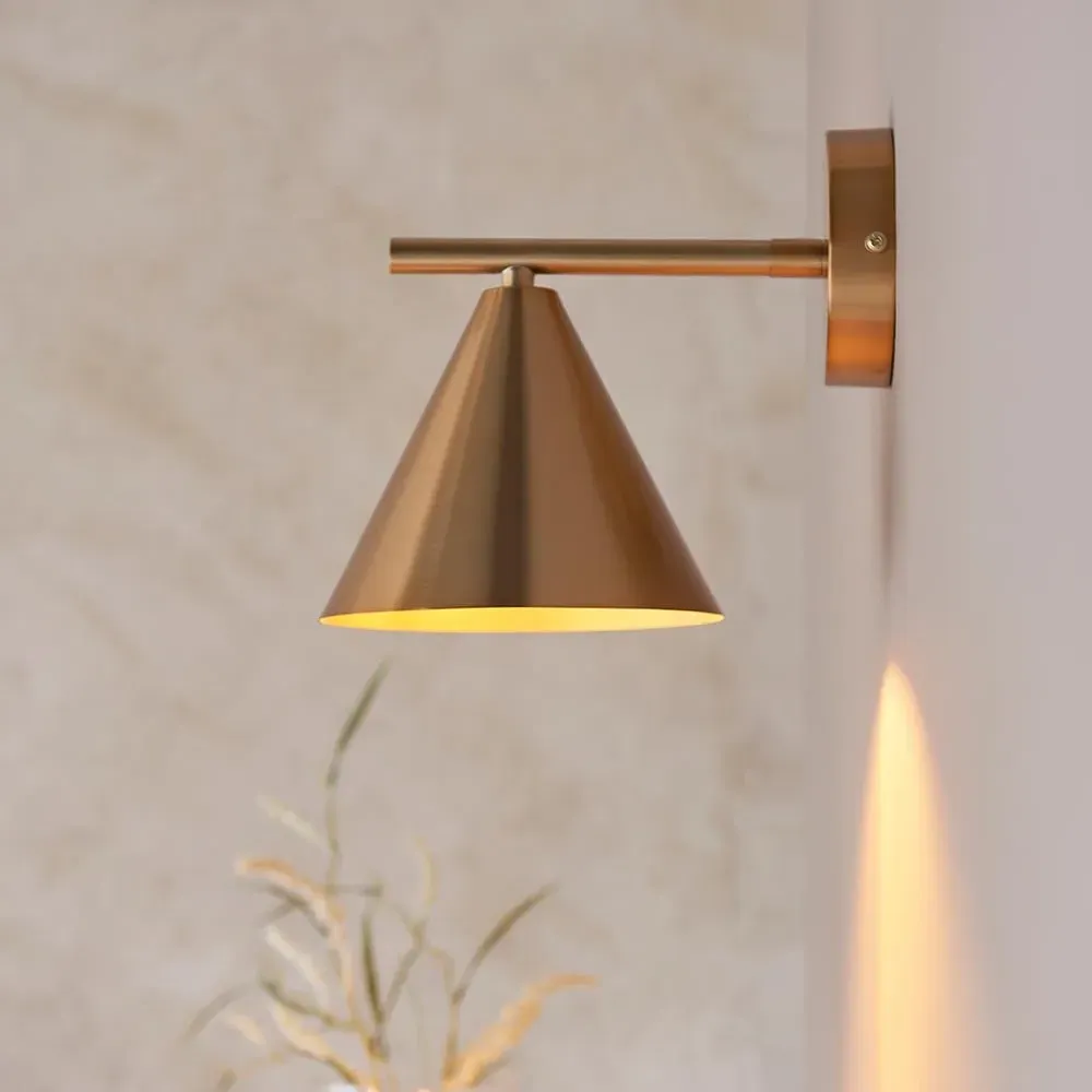 Carlisle Metal Wall Light with Adjustable Arm - Antique Brass image