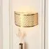 Carlisle Metal Wall Light with Fabric Shade - Gold, White