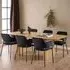 Carlisle Oak Dining Table with Laconia 6 Chairs - Black, Oak