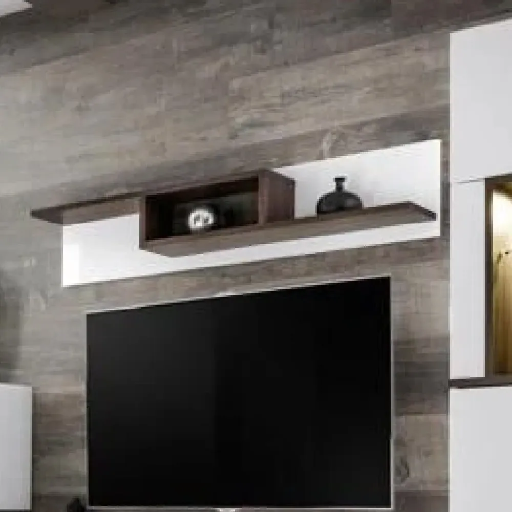 Carlisle Wall Shelf - White, Elm image