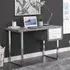 Carlo Computer Desk with Chrome Legs - Concrete Effect, White