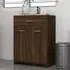 Carlton Bathroom Cabinet with 2 Doors 1 Drawer - Brown Oak
