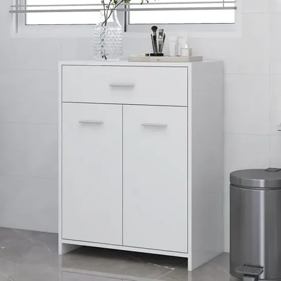 Carlton Bathroom Cabinet with 2 Doors 1 Drawer - White