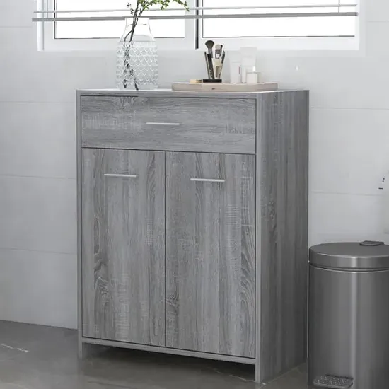Carlton Bathroom Cabinet with 2 Doors & Drawer - Grey Sonoma Oak product