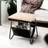 Carlton End Table with Magazine Rack - Oak, Black