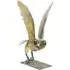 Carlton Iron Owl Sculpture - Rustic Gold