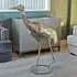 Carlton Iron Walking Crane Sculpture - Rustic Gold