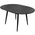 Carlton Oval Extendable Dining Table - Black Ash, MDF