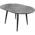 Carlton Oval Extendable Dining Table - Concrete Grey, MDF