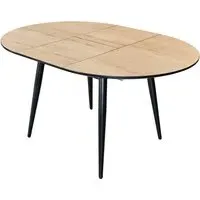 Carlton Oval Extendable Dining Table - Natural, MDF