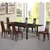 Carme Wooden Dining Set with 6 Beech Chairs - Dark Walnut
