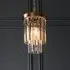 Carmel 1 Light Glass Pendant Light - Brushed Aged Brass