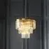 Carmel 7 Light Glass Pendant Light - Brushed Aged Brass