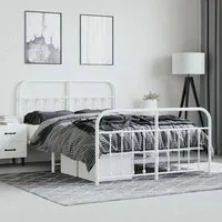 Carmel King Size Bed Frame - White, Steel alternate view
