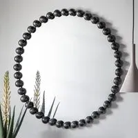 Carmel Round Wall Mirror - Black